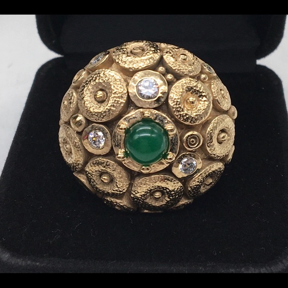 Rivka Friedman Jewelry - Rivka Friedman Gold Plated Huge Dome Ring